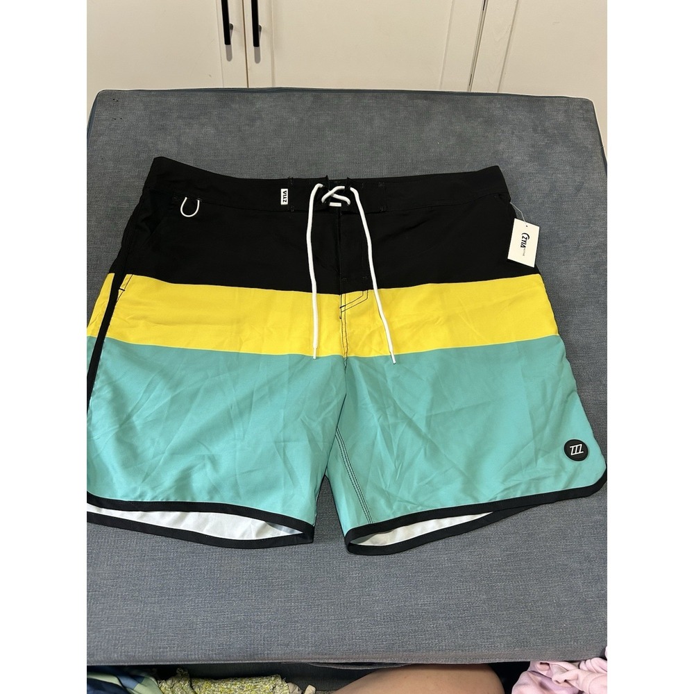NWT Ziya Active Men's‎ Stripped Swim trunks Size 3XL
